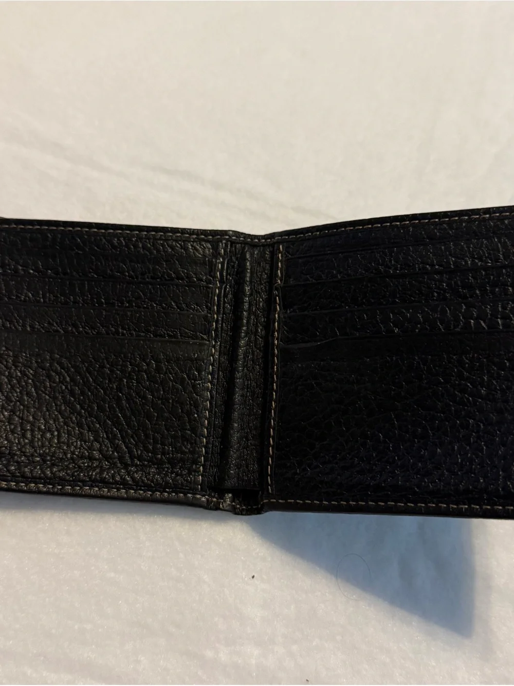 Pierotucci Black Genuine Leather Bifold Wallet Made in Italy Men’s